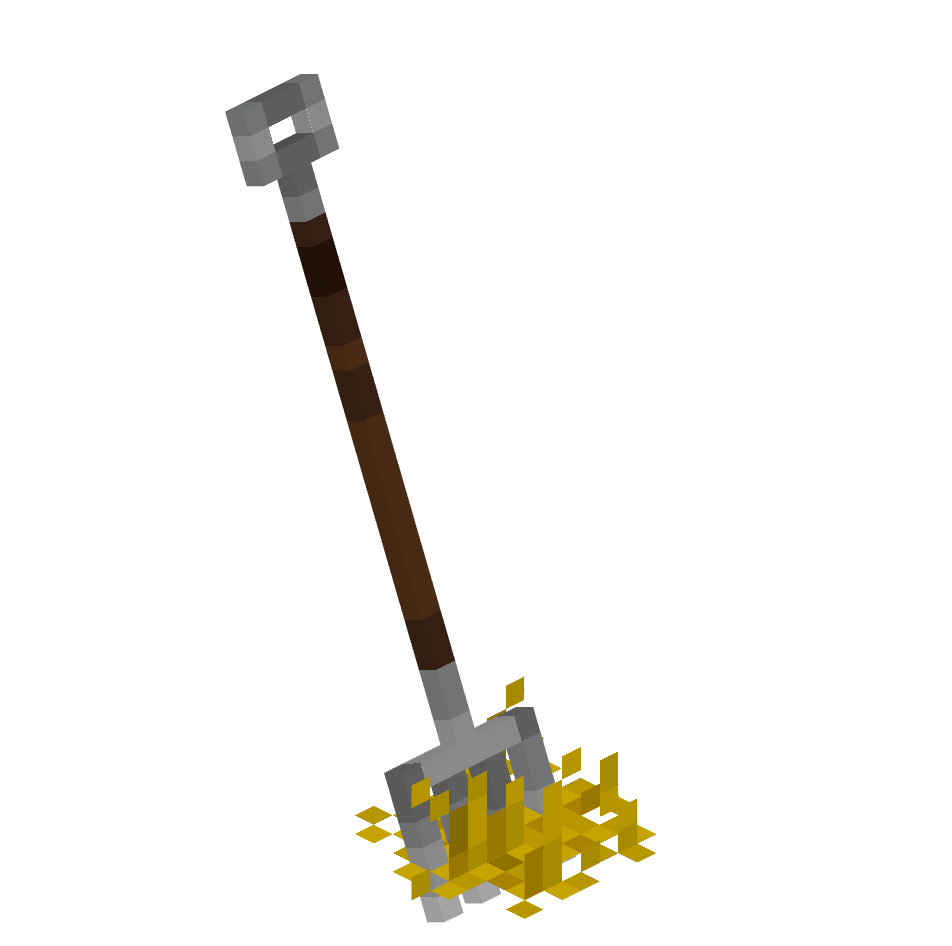 вилы в сене, pitchfork in hay — предмет ресурспака minecraft специально для сервера foxward
