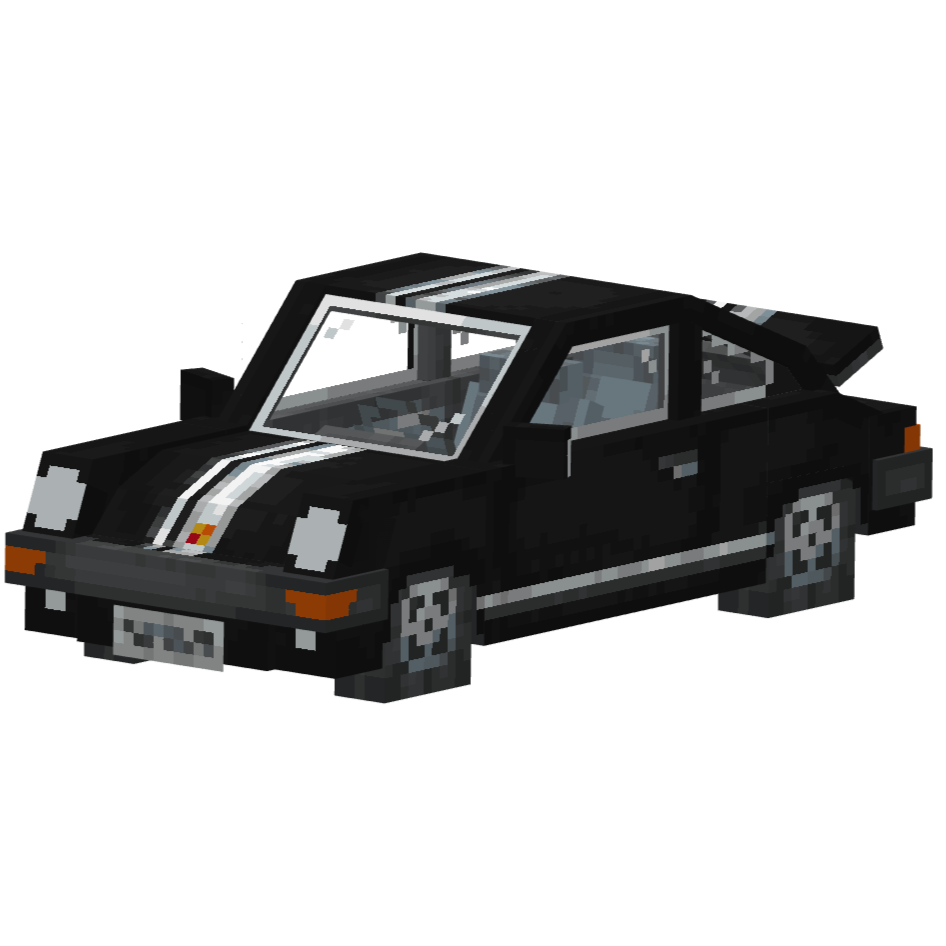 порше 911 черный, porsche 911 carrera black — предмет ресурспака minecraft специально для сервера foxward