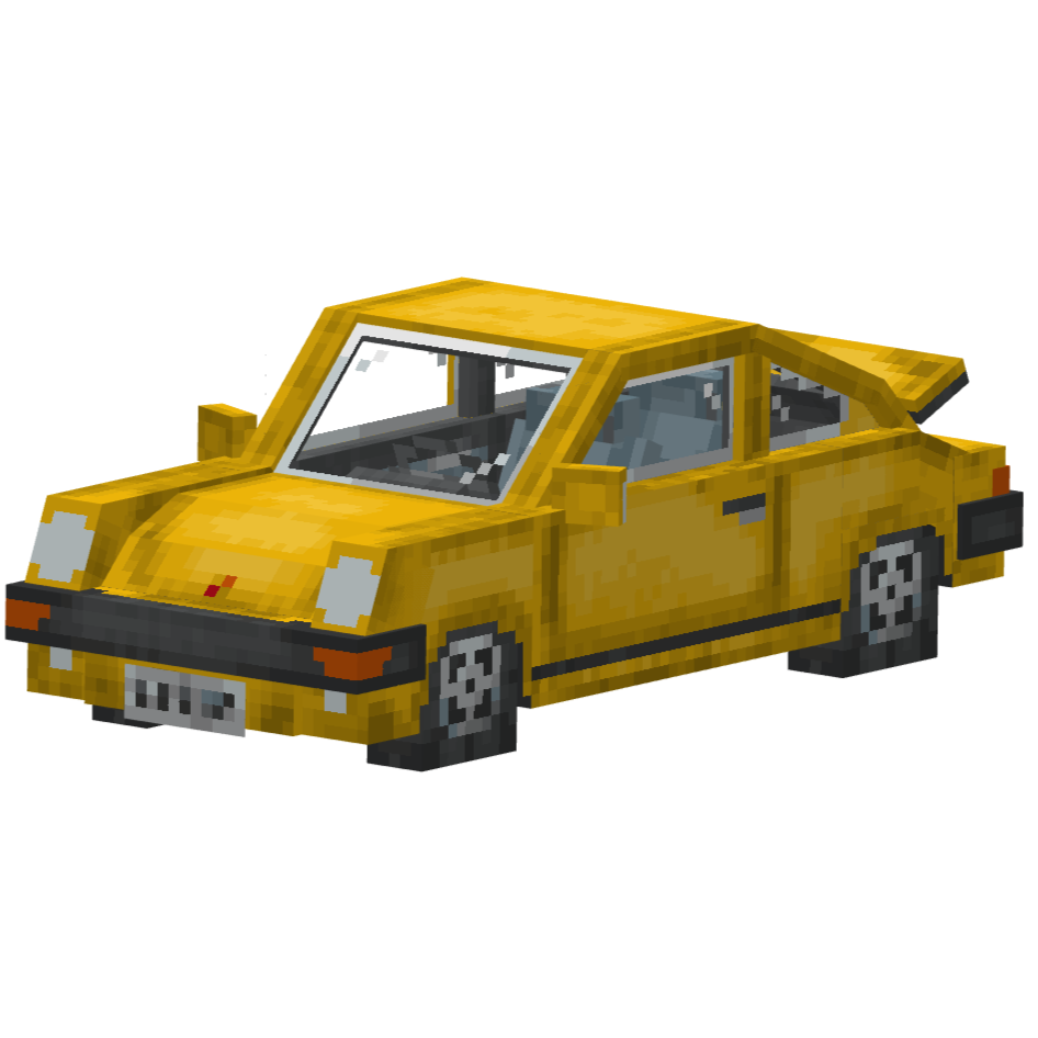 порше 911 каррера желтый, porsche 911 carrera yellow — предмет ресурспака minecraft специально для сервера foxward