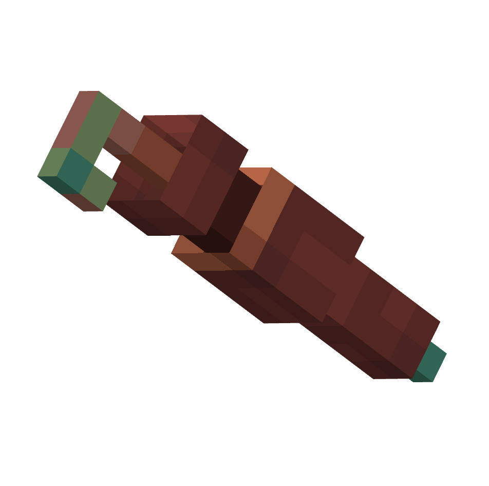свернутый старый зонт, rolled up old umbrella — предмет ресурспака minecraft специально для сервера foxward