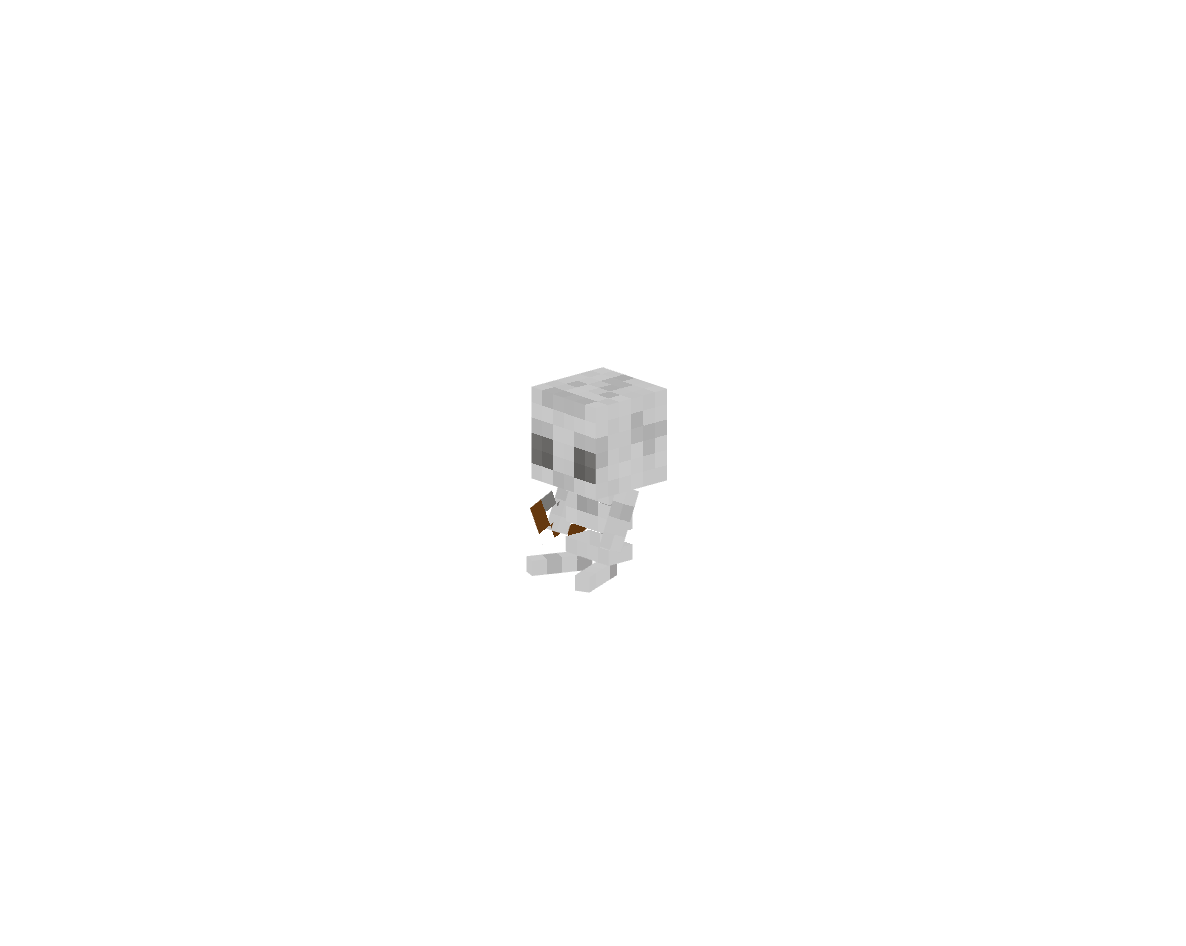 игрушка скелет — предмет ресурспака minecraft специально для сервера foxward