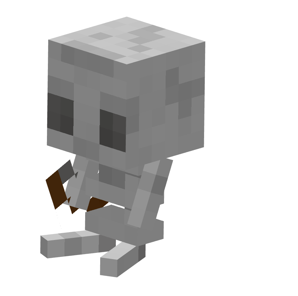 игрушка скелет, skeleton toy — предмет ресурспака minecraft специально для сервера foxward