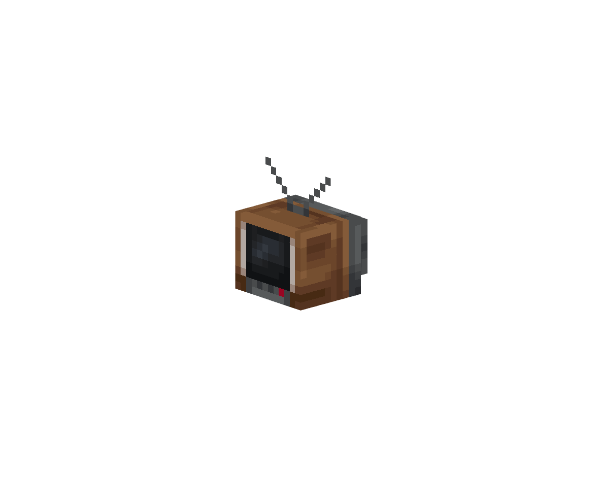 маленький старый телевизор — предмет ресурспака minecraft специально для сервера foxward