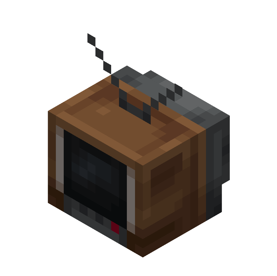 маленький старый телевизор, small old tv — предмет ресурспака minecraft специально для сервера foxward