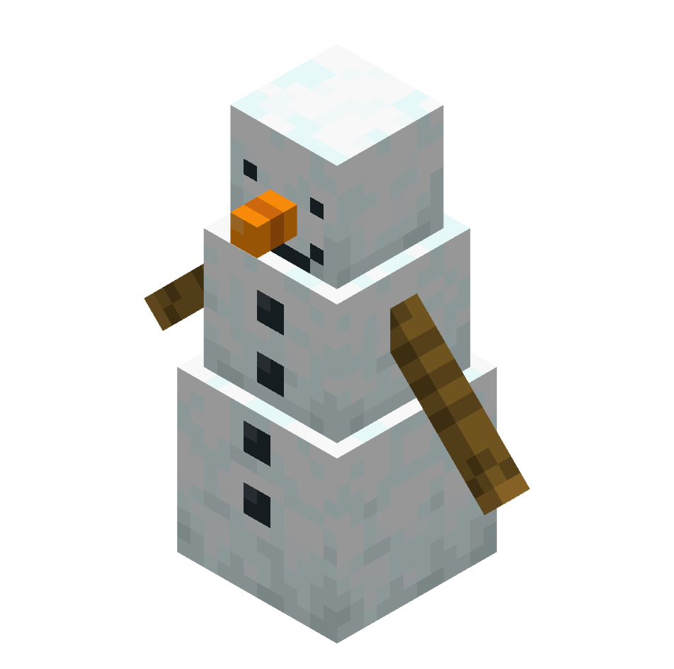 снеговик, snowman — предмет ресурспака minecraft специально для сервера foxward