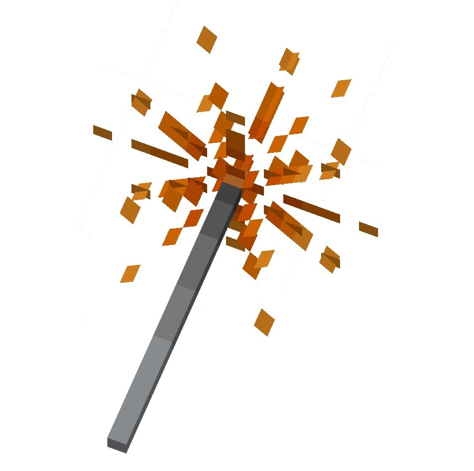 бенгальский огонь, sparkler — предмет ресурспака minecraft специально для сервера foxward