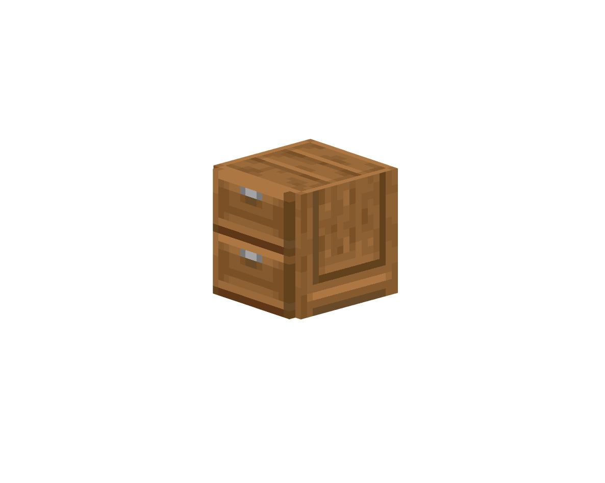 еловый шкаф с 2 ящиками — предмет ресурспака minecraft специально для сервера foxward