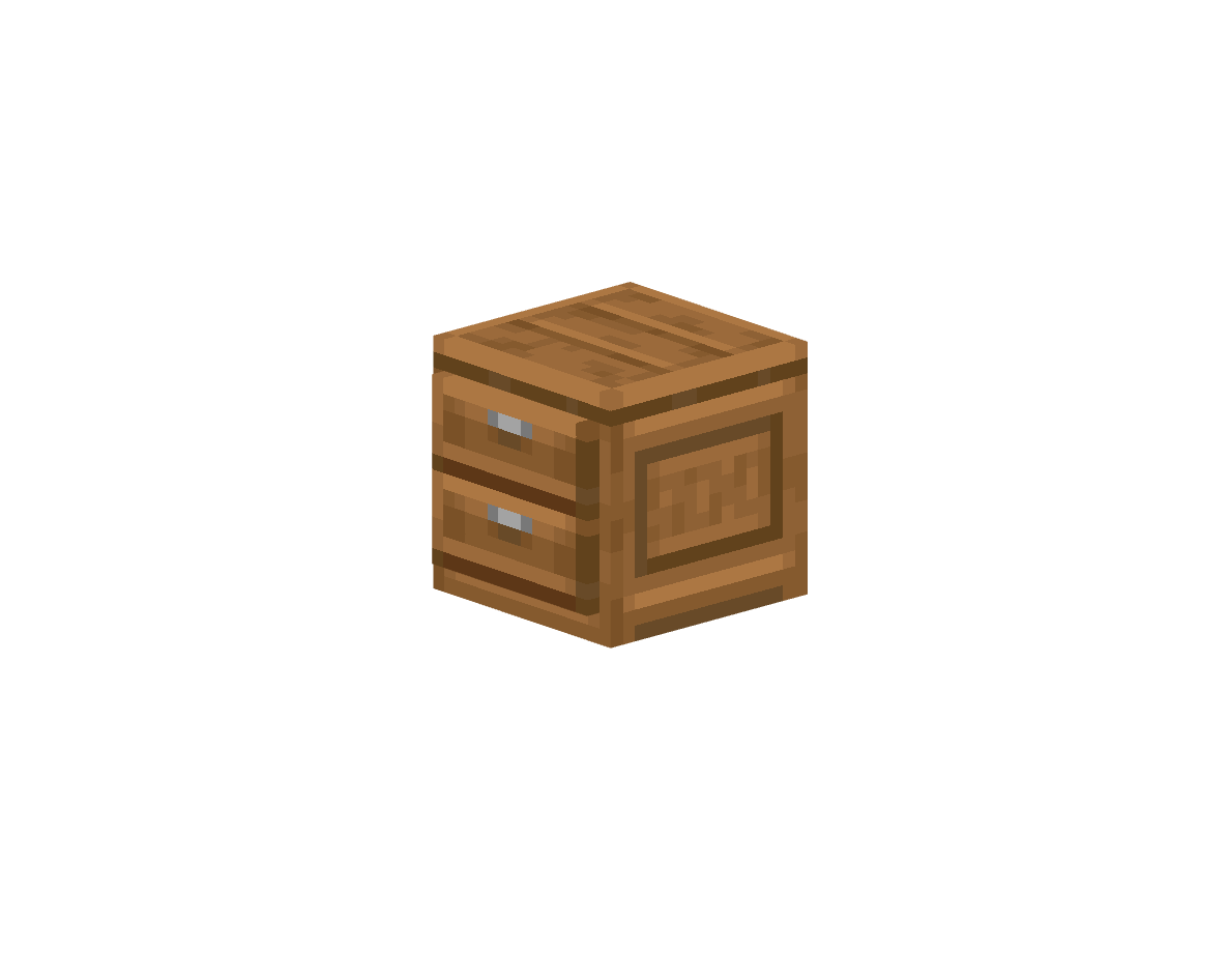 верхний еловый шкаф с 2 ящиками — предмет ресурспака minecraft специально для сервера foxward