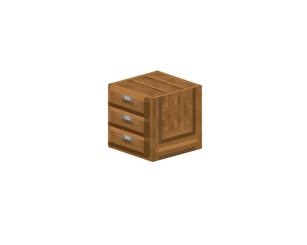 еловый шкаф с 3 ящиками — предмет ресурспака minecraft специально для сервера foxward