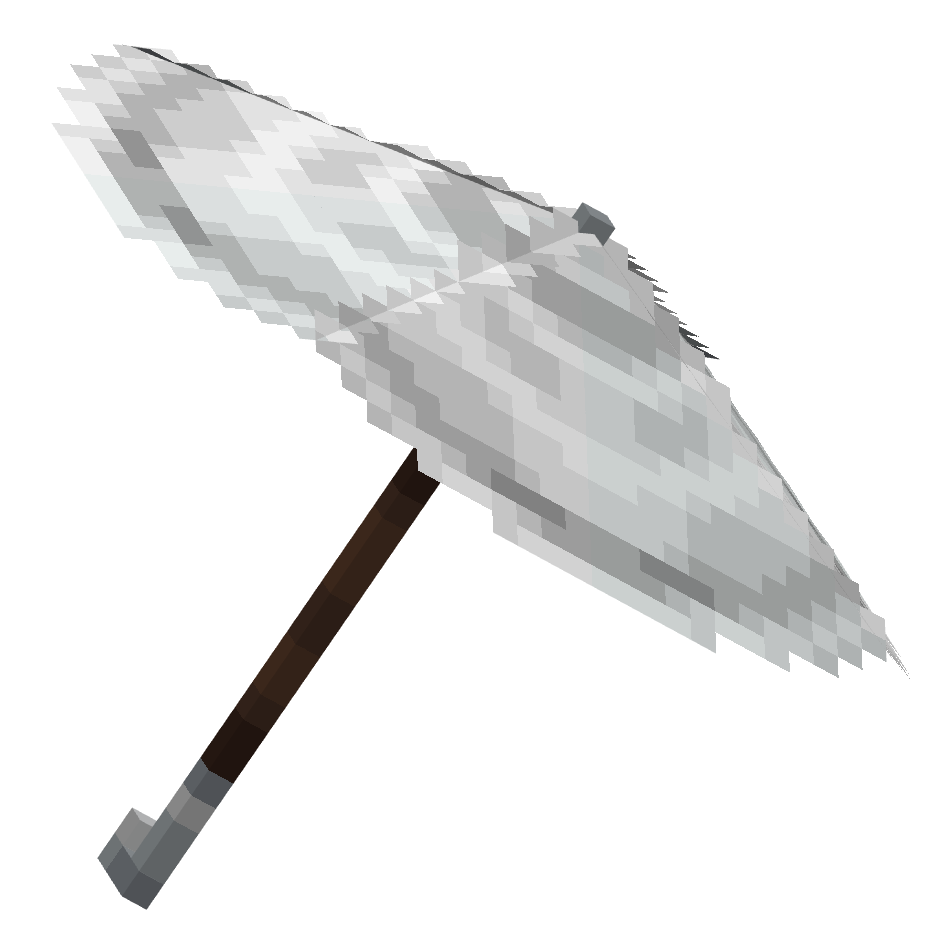 окрашенный зонт в полоску, stained striped umbrella — предмет ресурспака minecraft специально для сервера foxward