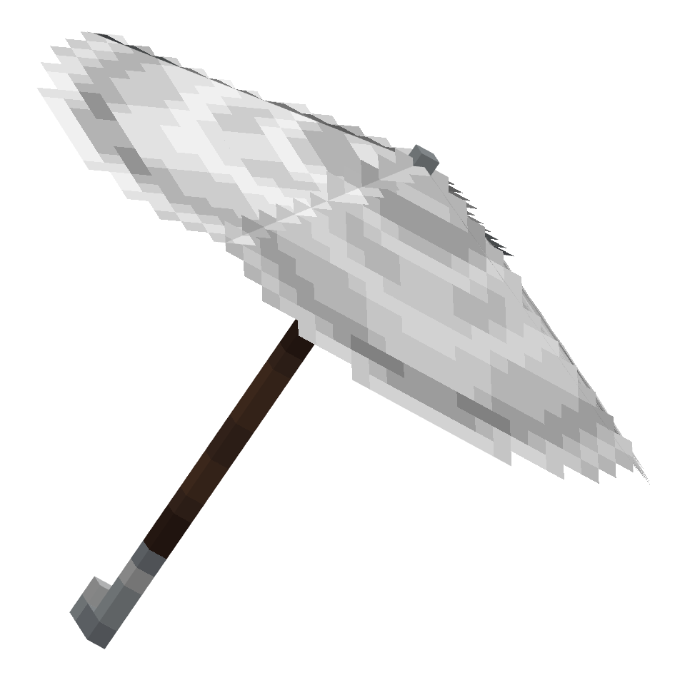 окрашенный зонт, stained umbrella — предмет ресурспака minecraft специально для сервера foxward