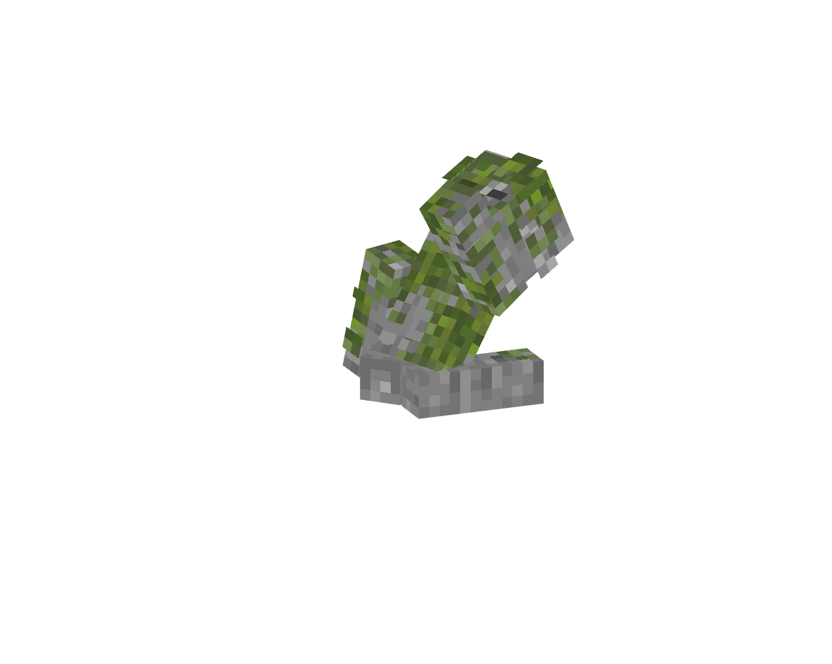 мшистая статуя — предмет ресурспака minecraft специально для сервера foxward