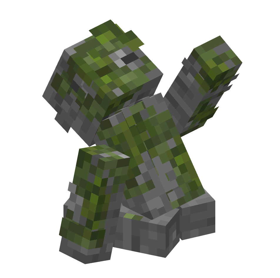 мшистая статуя, statue huaue — предмет ресурспака minecraft специально для сервера foxward