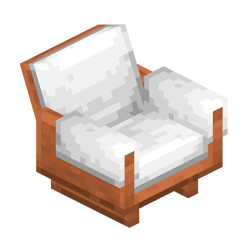 кресло из акации, acacia_armchair — предмет ресурспака minecraft специально для сервера foxward