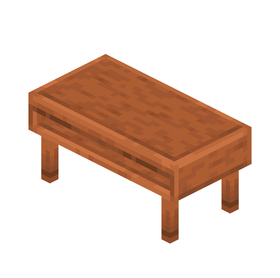 стол из акации, acacia_table — предмет ресурспака minecraft специально для сервера foxward