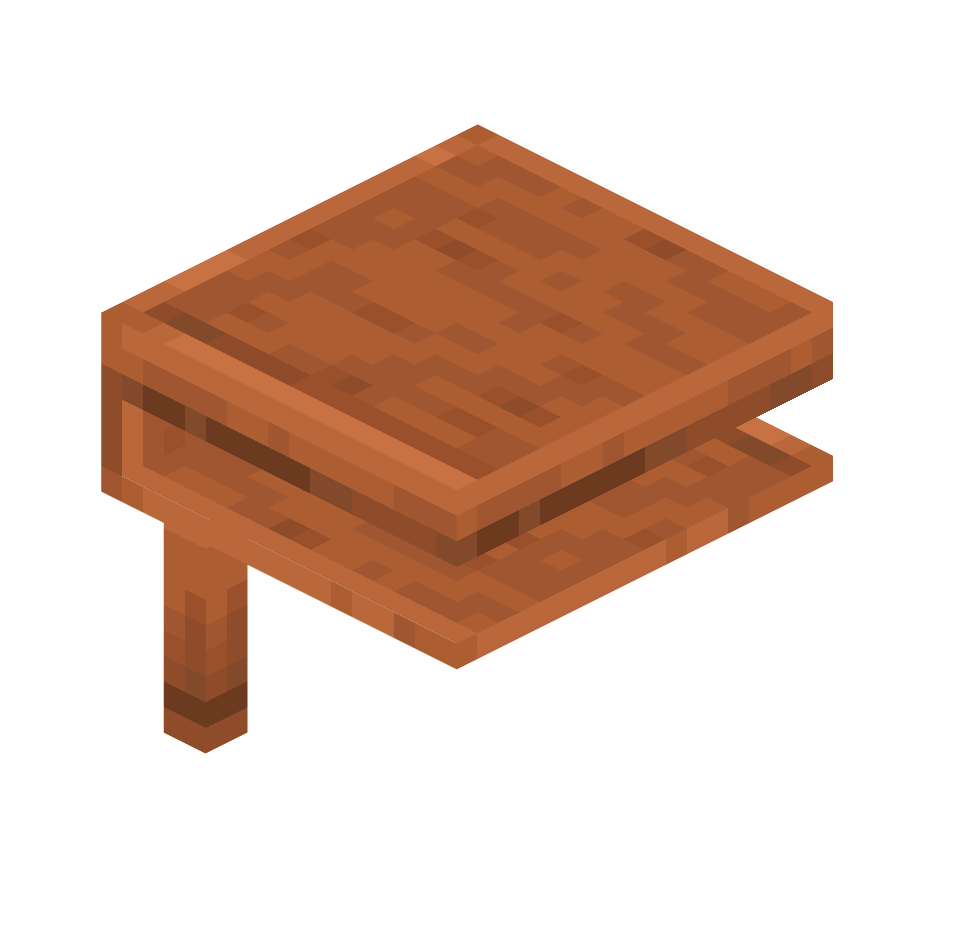 правый край стола из акации, acacia_table_right — предмет ресурспака minecraft специально для сервера foxward