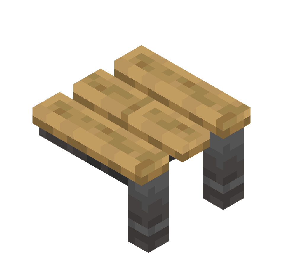 правый край скамейки, bench_right — предмет ресурспака minecraft специально для сервера foxward