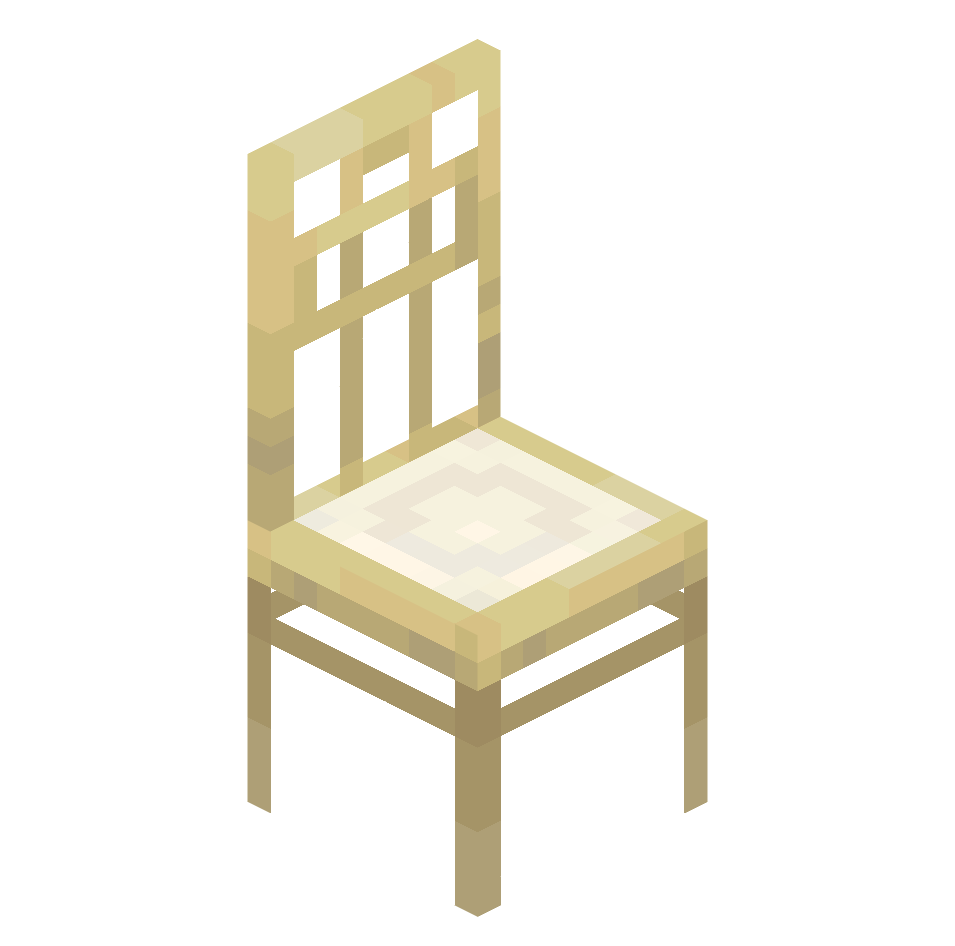 березовый стул, birch_chair — предмет ресурспака minecraft специально для сервера foxward