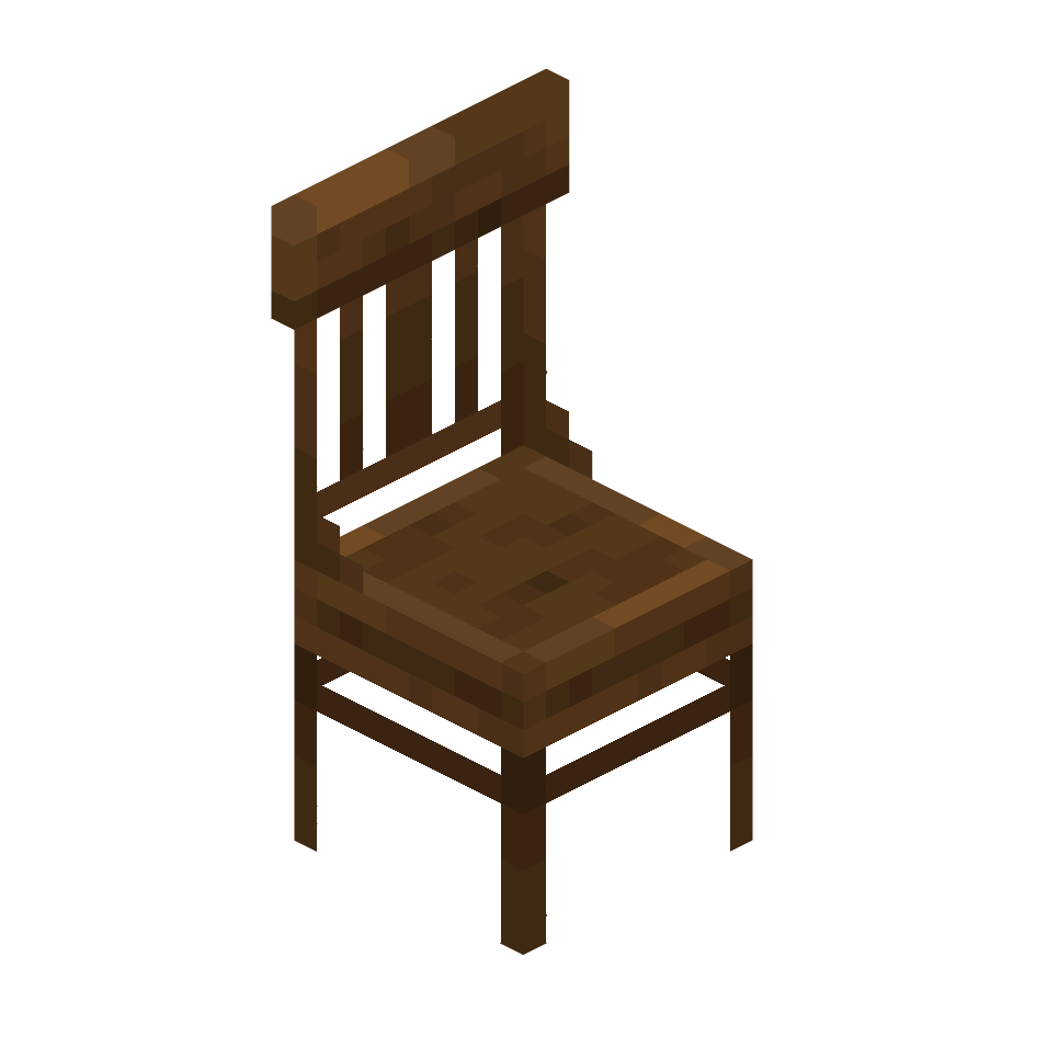 стул из темного дуба, dark_oak_chair — предмет ресурспака minecraft специально для сервера foxward