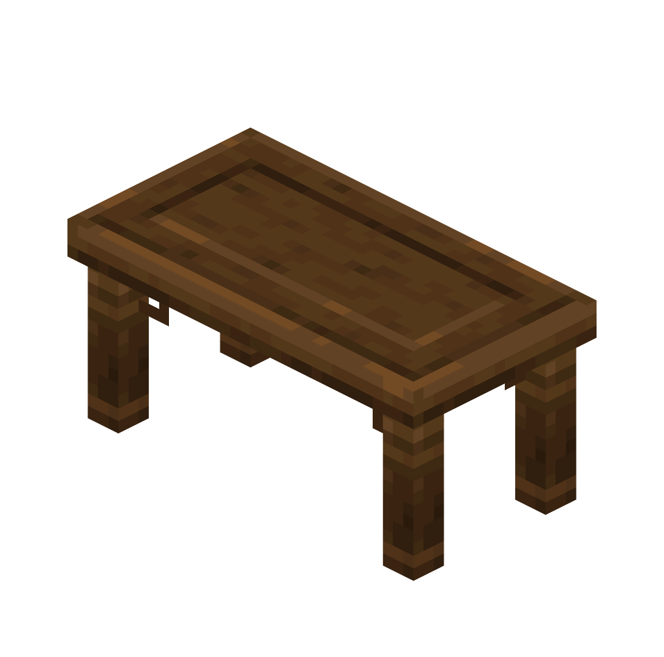 стол из темного дуба, dark_oak_table — предмет ресурспака minecraft специально для сервера foxward