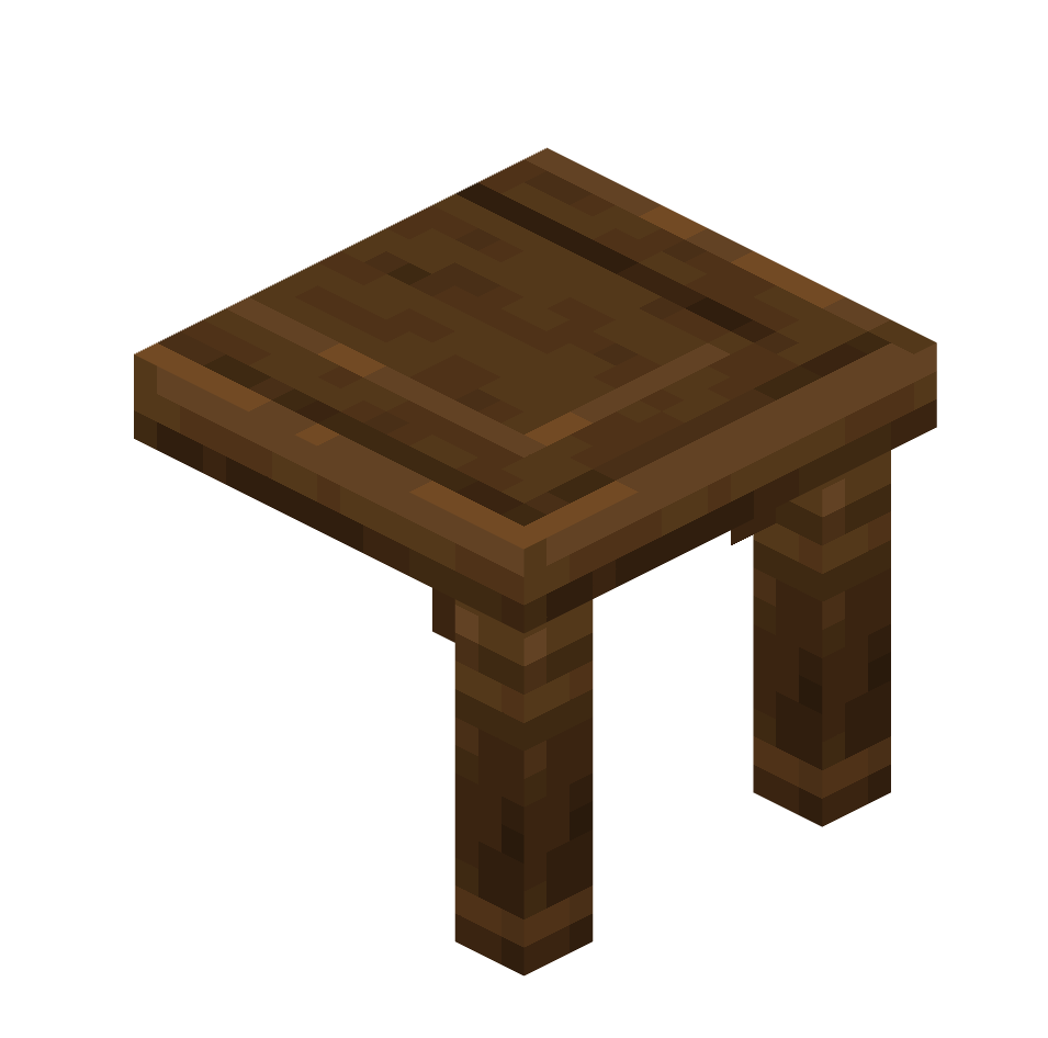 левый край стола из темного дуба, dark_oak_table_left — предмет ресурспака minecraft специально для сервера foxward