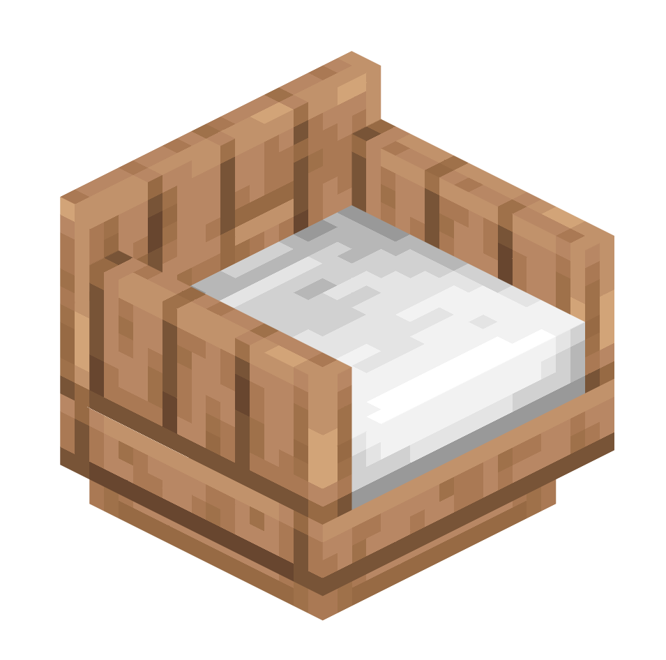 кресло из тропического дерева, jungle_armchair — предмет ресурспака minecraft специально для сервера foxward