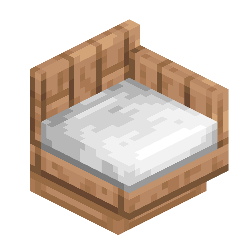 правый край дивана из тропического дерева, jungle_couch_right — предмет ресурспака minecraft специально для сервера foxward