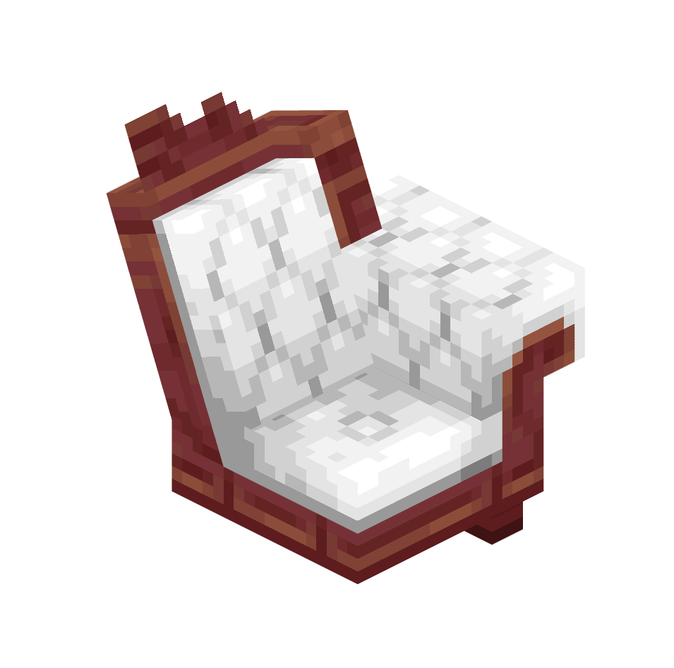 правый край дивана из мангрового дерева, mangrove_couch_right — предмет ресурспака minecraft специально для сервера foxward
