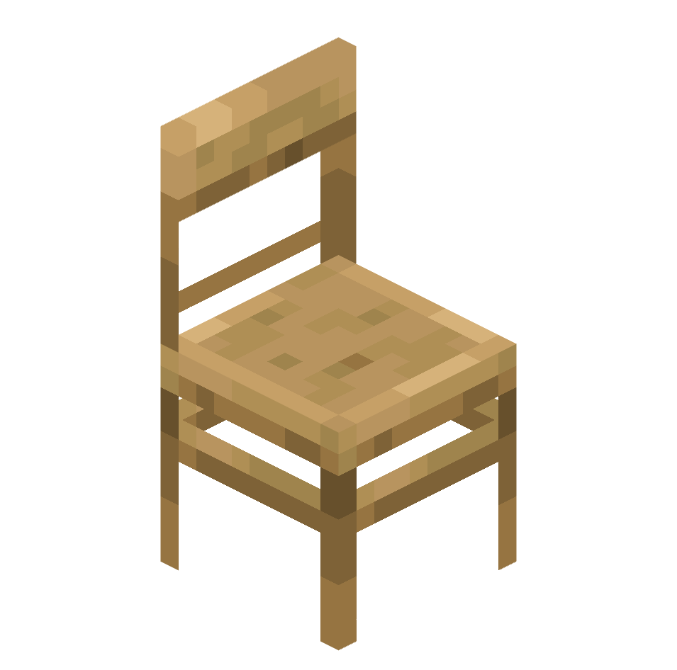дубовый стул, oak_chair — предмет ресурспака minecraft специально для сервера foxward