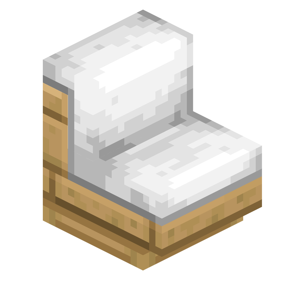 середина дубового дивана, oak_couch_middle — предмет ресурспака minecraft специально для сервера foxward