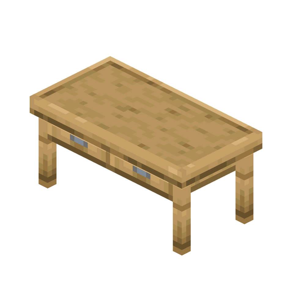 дубовый стол, oak_table — предмет ресурспака minecraft специально для сервера foxward
