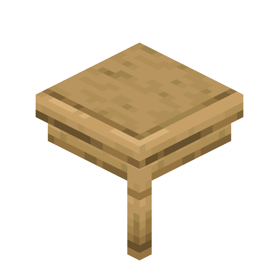 угол дубового стола, oak_table_corner — предмет ресурспака minecraft специально для сервера foxward