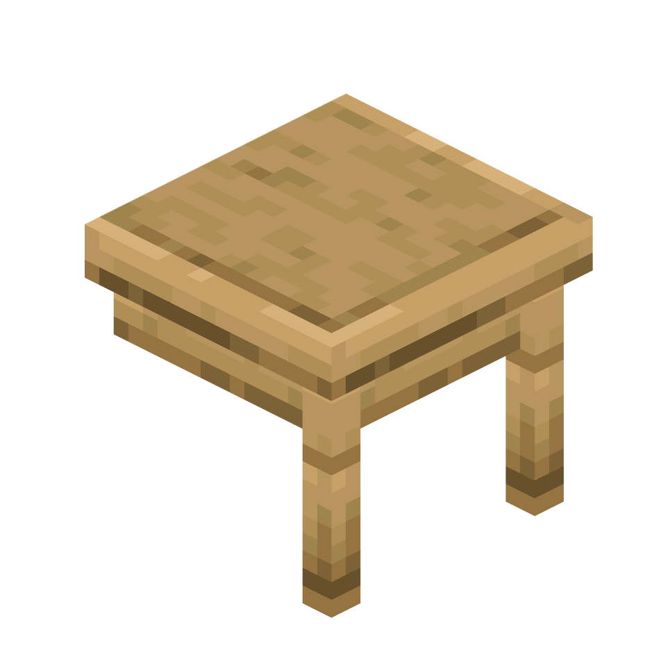 левый край дубового стола, oak_table_left — предмет ресурспака minecraft специально для сервера foxward