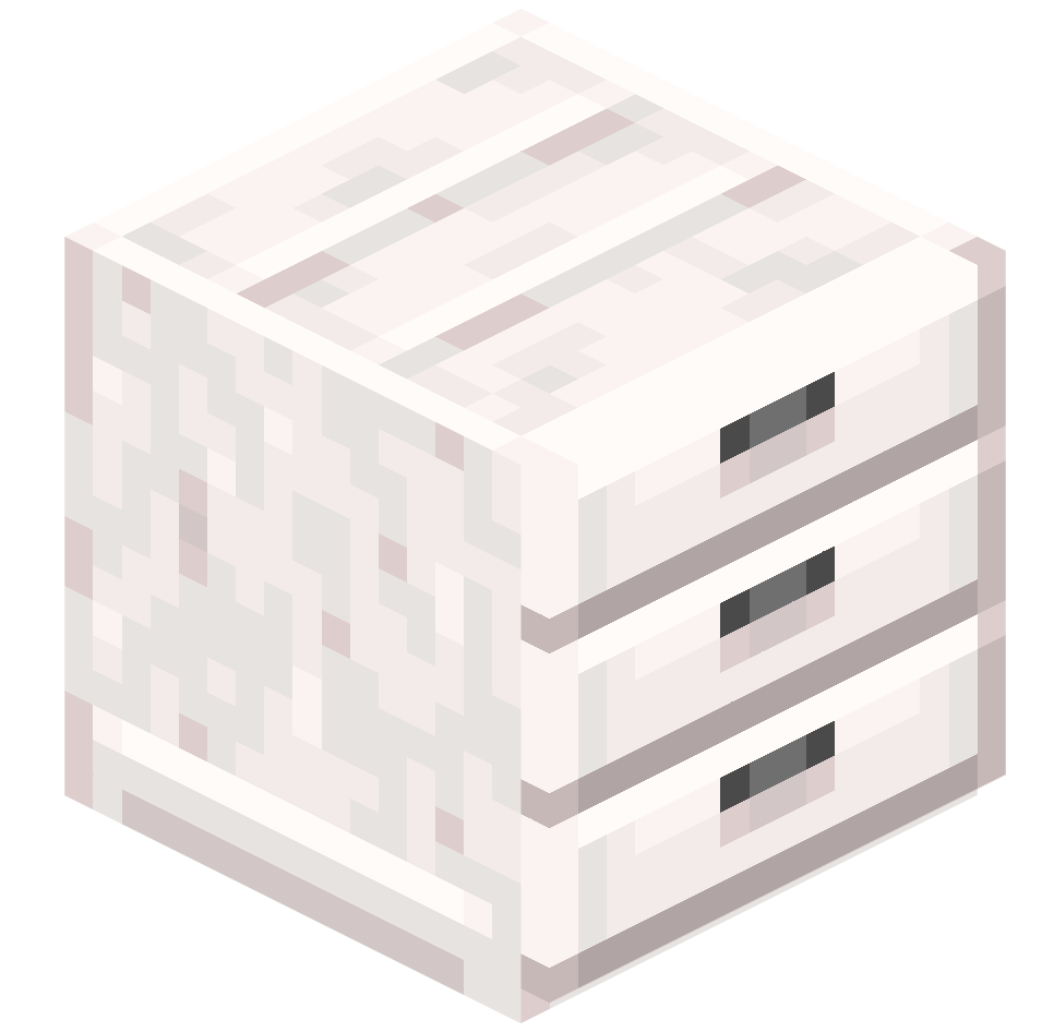 шкаф из бледного дуба с 3 ящиками, pale_oak_3_drawers_cabinet — предмет ресурспака minecraft специально для сервера foxward