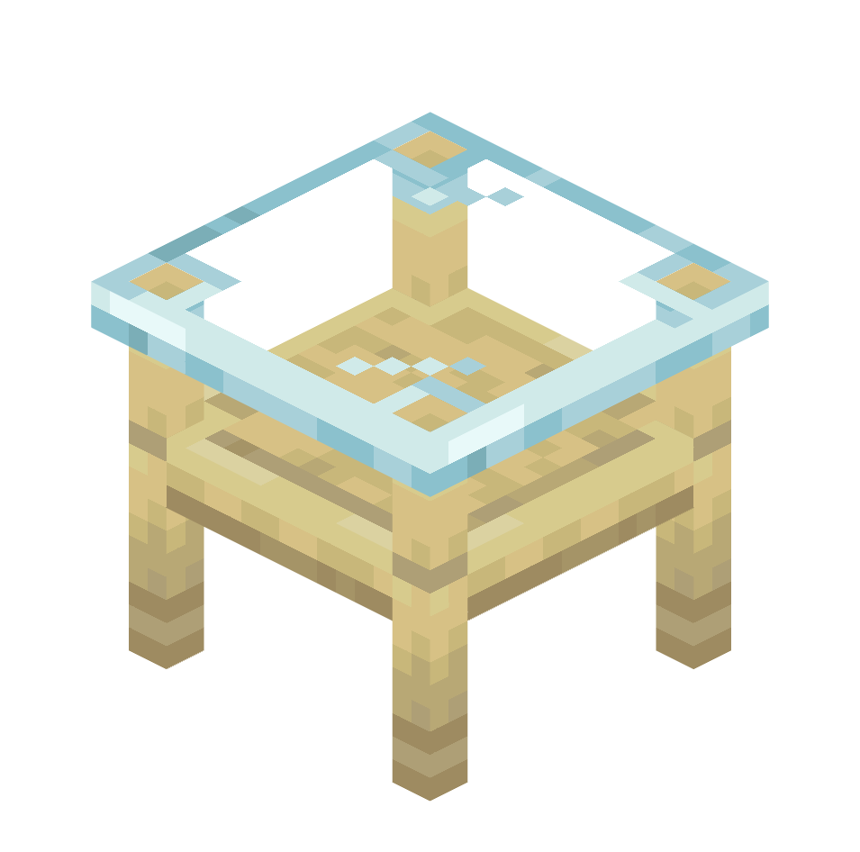 маленький березовый стол, small_birch_table — предмет ресурспака minecraft специально для сервера foxward