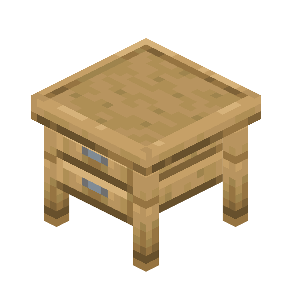маленький дубовый стол, small_oak_table — предмет ресурспака minecraft специально для сервера foxward