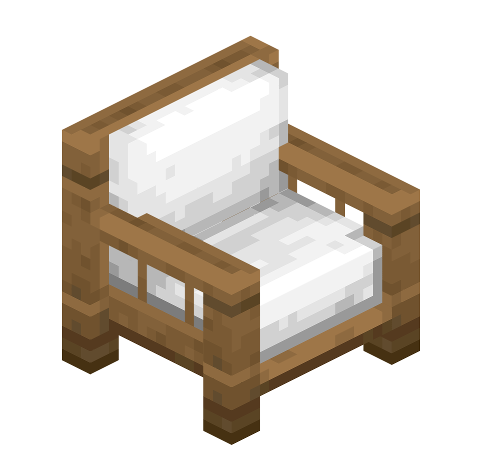 еловое кресло, spruce_armchair — предмет ресурспака minecraft специально для сервера foxward