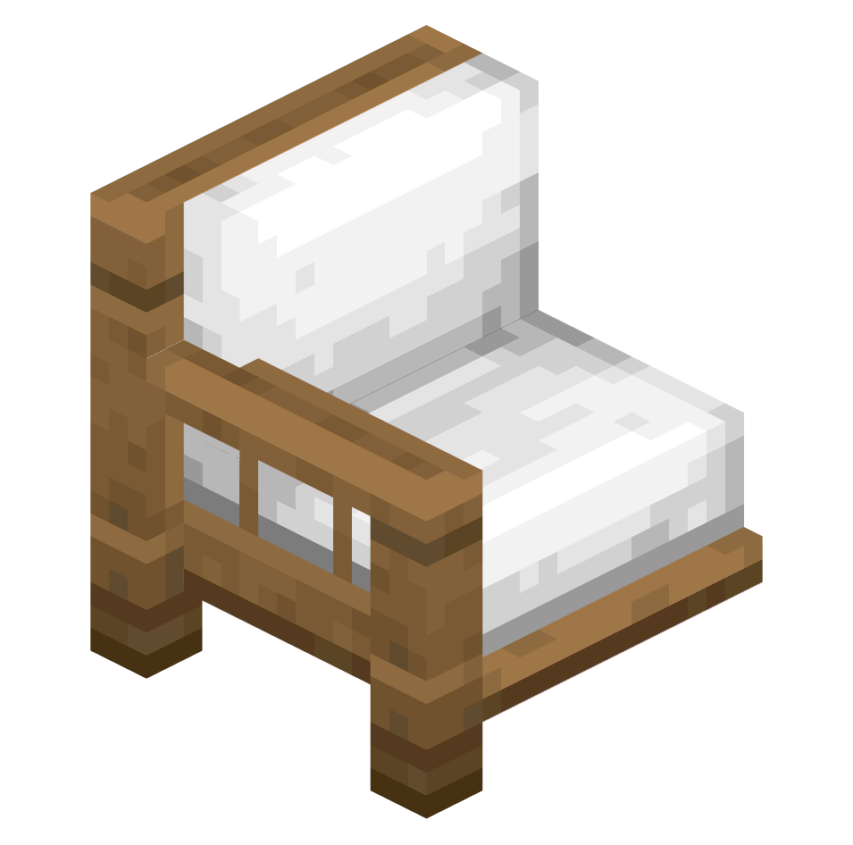 левый край елового дивана, spruce_couch_left — предмет ресурспака minecraft специально для сервера foxward