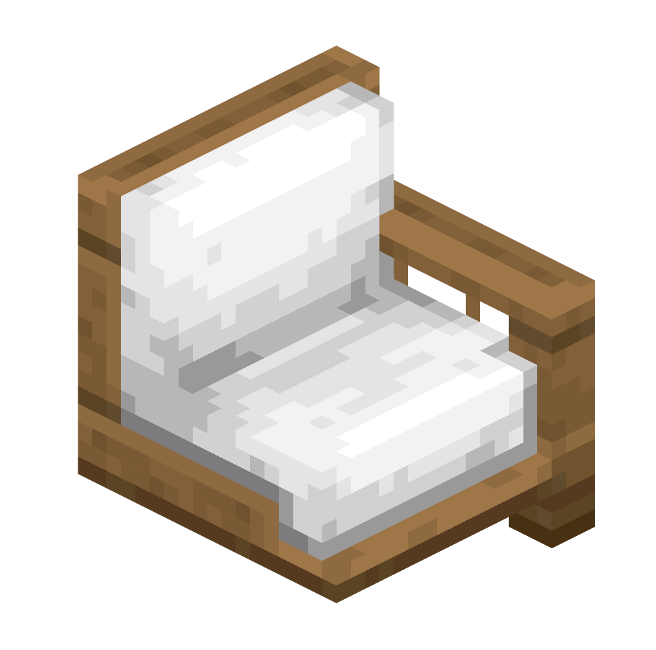 правый край елового дивана, spruce_couch_right — предмет ресурспака minecraft специально для сервера foxward