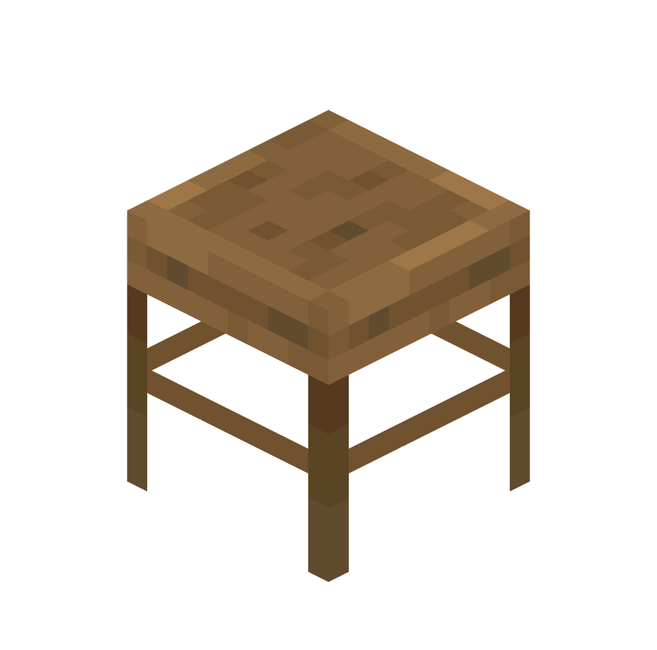 табуретка, stool — предмет ресурспака minecraft специально для сервера foxward
