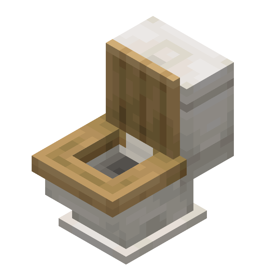 унитаз, toilet — предмет ресурспака minecraft специально для сервера foxward