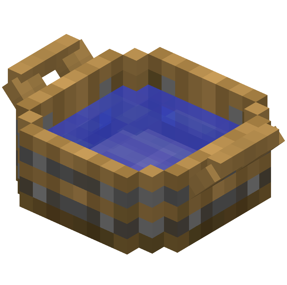 тазик с водой, tub water — предмет ресурспака minecraft специально для сервера foxward