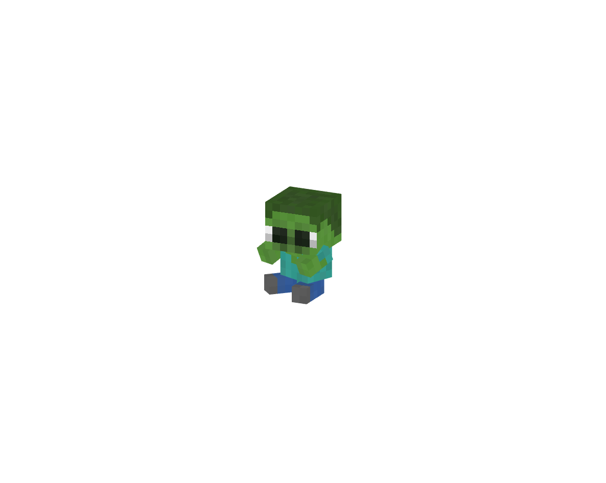 игрушка зомбу — предмет ресурспака minecraft специально для сервера foxward