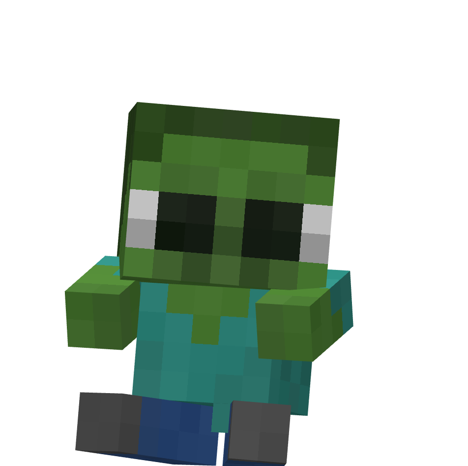 игрушка зомбу, zombie toy — предмет ресурспака minecraft специально для сервера foxward