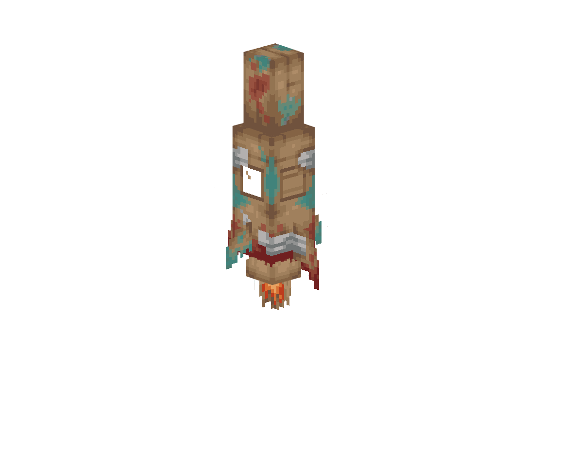 картонная ракета — предмет ресурспака minecraft специально для сервера foxward