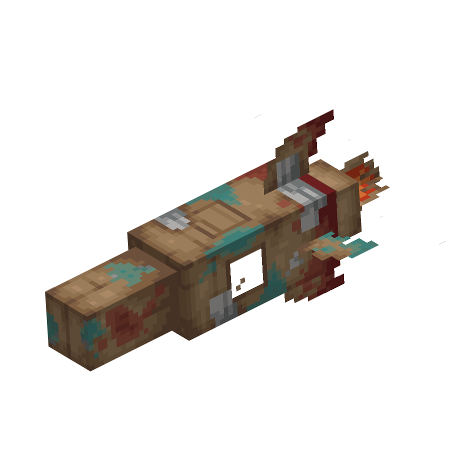 картонная ракета, carton rocket — предмет ресурспака minecraft специально для сервера foxward