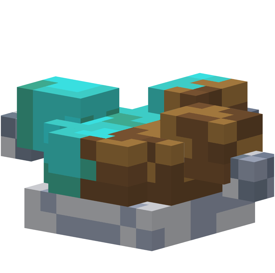 бирюзовая клоунская шляпа, clownhat cyan — предмет ресурспака minecraft специально для сервера foxward