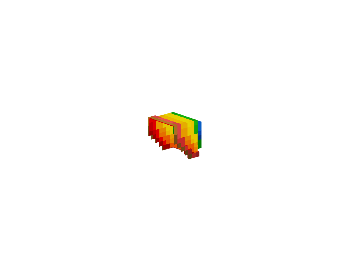 радужная шапка — предмет ресурспака minecraft специально для сервера foxward