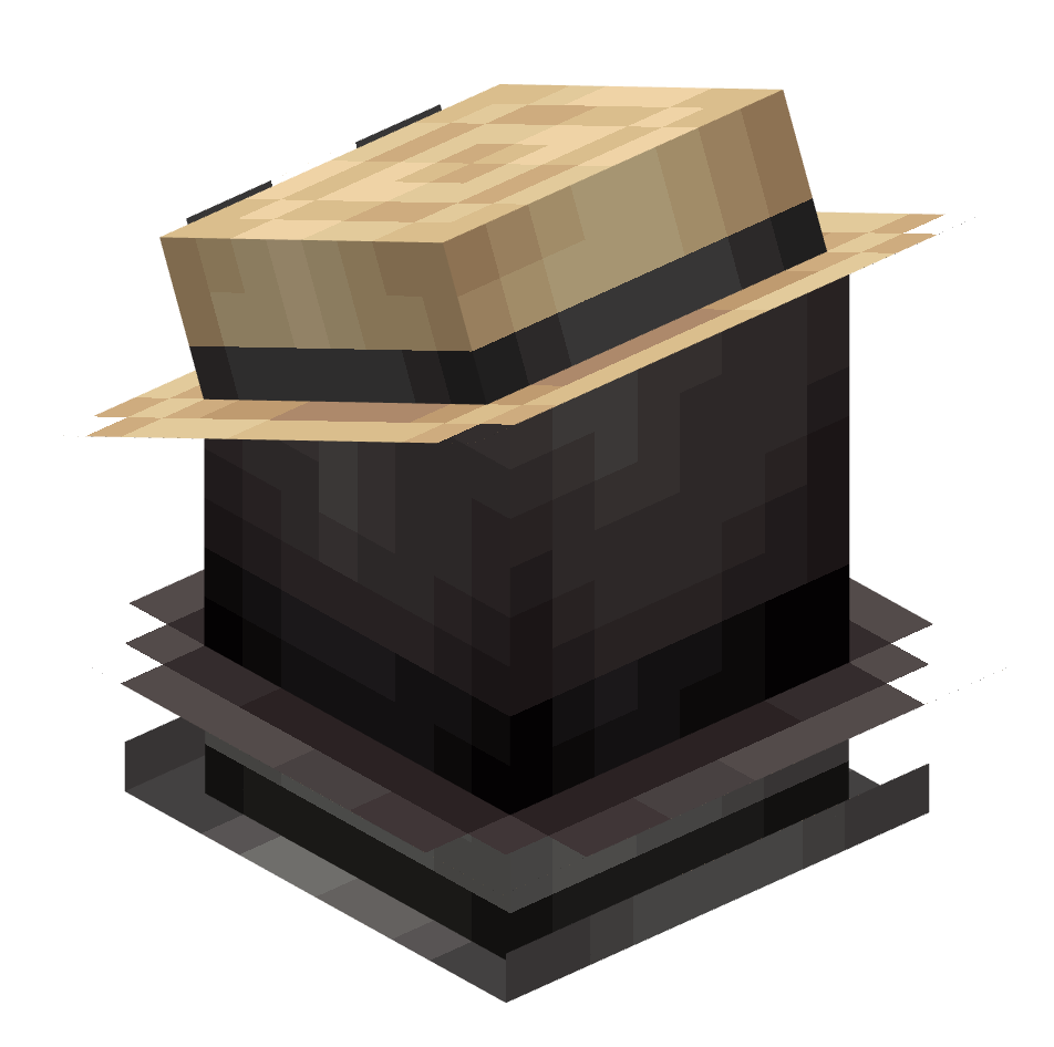 гигантская башня из шляп, towering pillar of hats — предмет ресурспака minecraft специально для сервера foxward