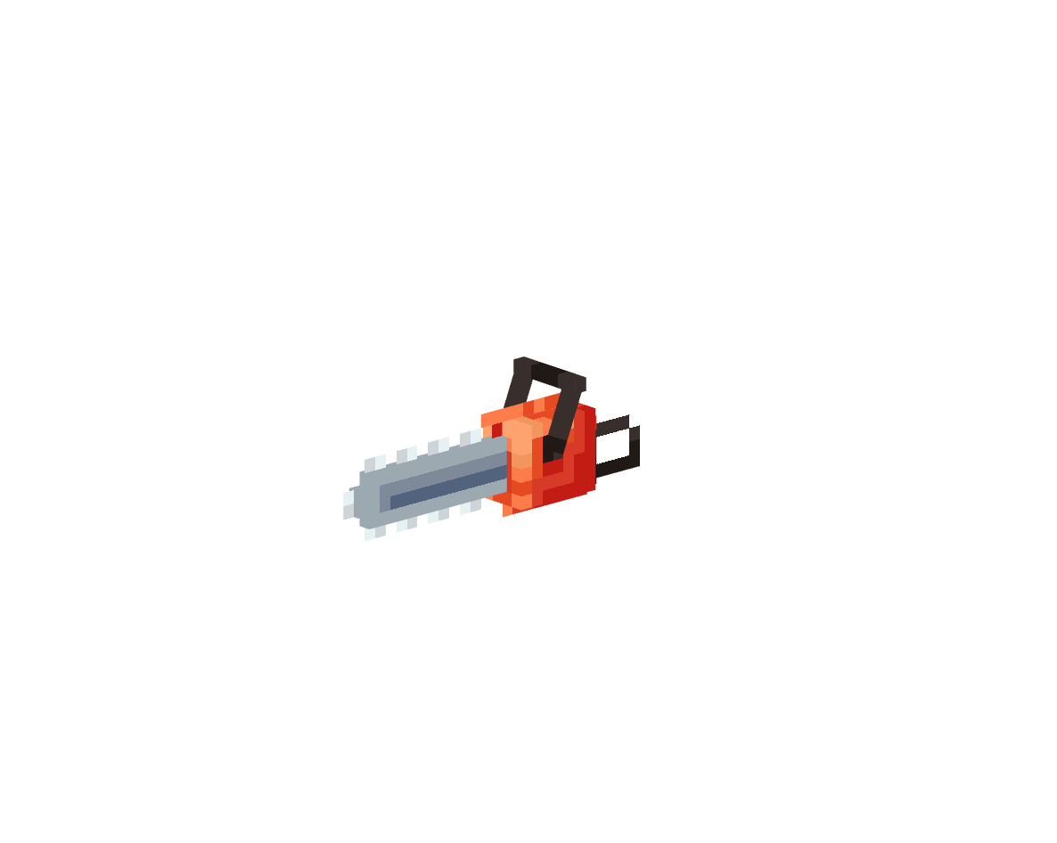 бензопила — предмет ресурспака minecraft специально для сервера foxward